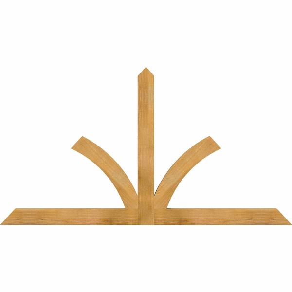 Ekena Millwork Richland Rough Sawn Timber Gable Bracket, Western Red Cedar, 72"W x 39"H x 2"D x 4"F, 13/12 Pitch GBW072X39X0204RIC00RWR - main